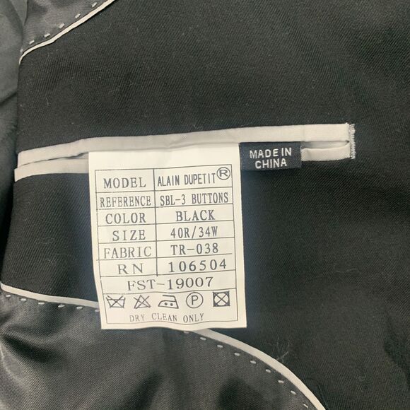 Alain Dupetit Suit Jacket Mens 40R 3 Button Single Breasted Notched Blazer New - Picture 8 of 13